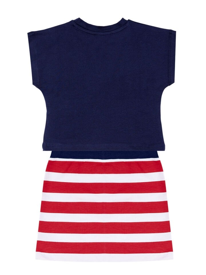 Fox Fırfırlı Kız Çocuk Crop Top Etek Takım