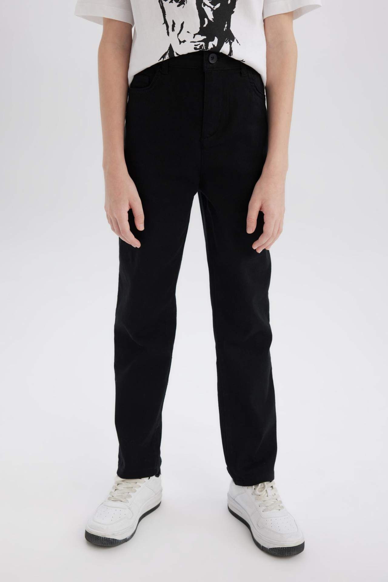 Erkek Çocuk 23 Nisan Çocuk Bayramı Düz Paça Basic Düz Gabardin Pantolon