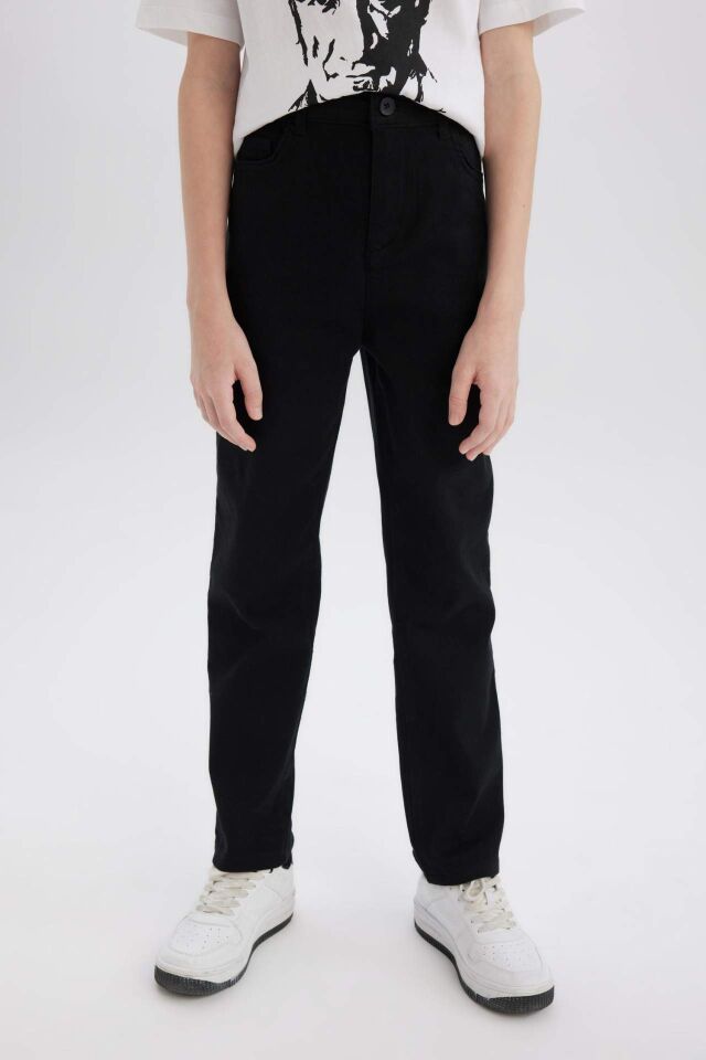 Erkek Çocuk 23 Nisan Çocuk Bayramı Düz Paça Basic Düz Gabardin Pantolon