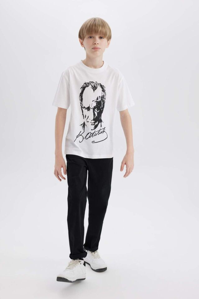 Erkek Çocuk 23 Nisan Çocuk Bayramı Düz Paça Basic Düz Gabardin Pantolon