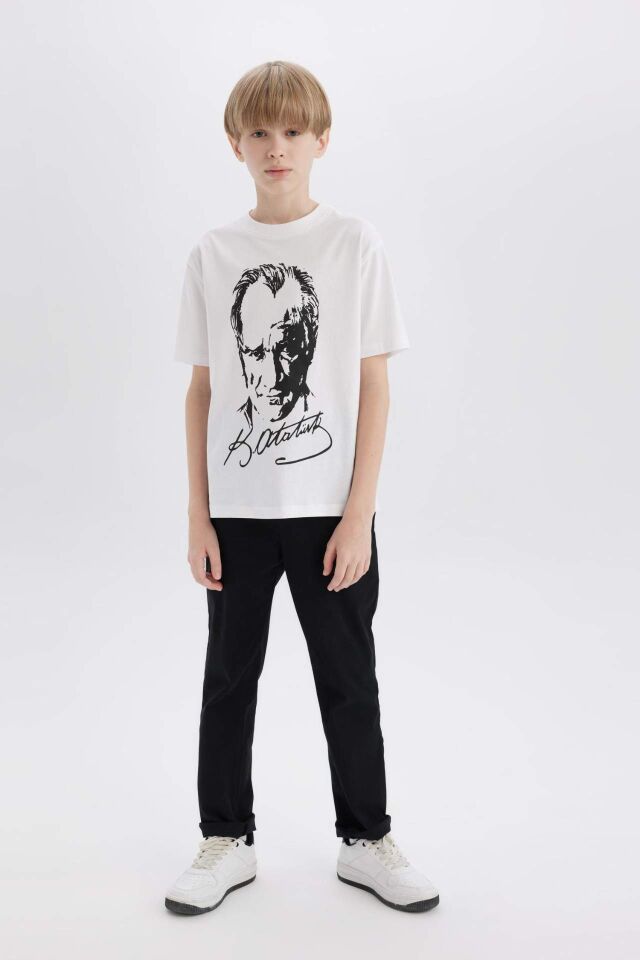 Erkek Çocuk 23 Nisan Çocuk Bayramı Düz Paça Basic Düz Gabardin Pantolon