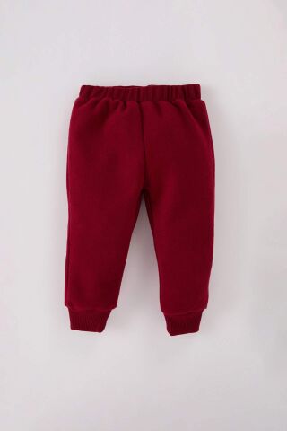 Erkek Bebek 2'li Takım Selanik Kumaş Bisiklet Yaka Baskılı Sweatshirt Beli Lastikli Eşofman Altı