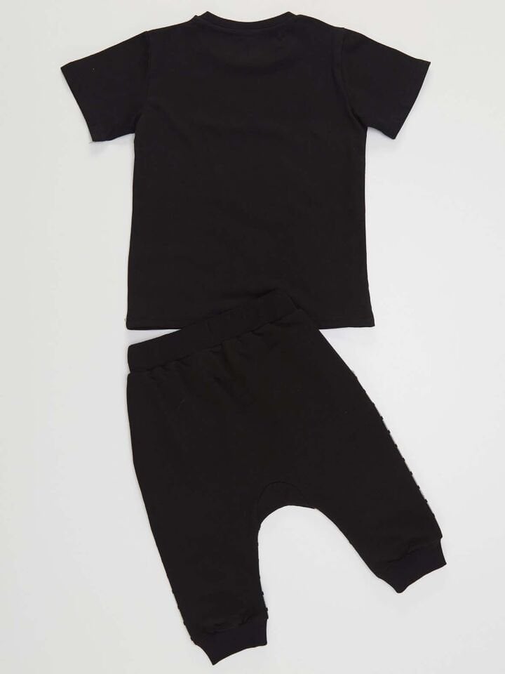 Maske Kaplan Erkek Çocuk T-shirt Kapri Şort Takım