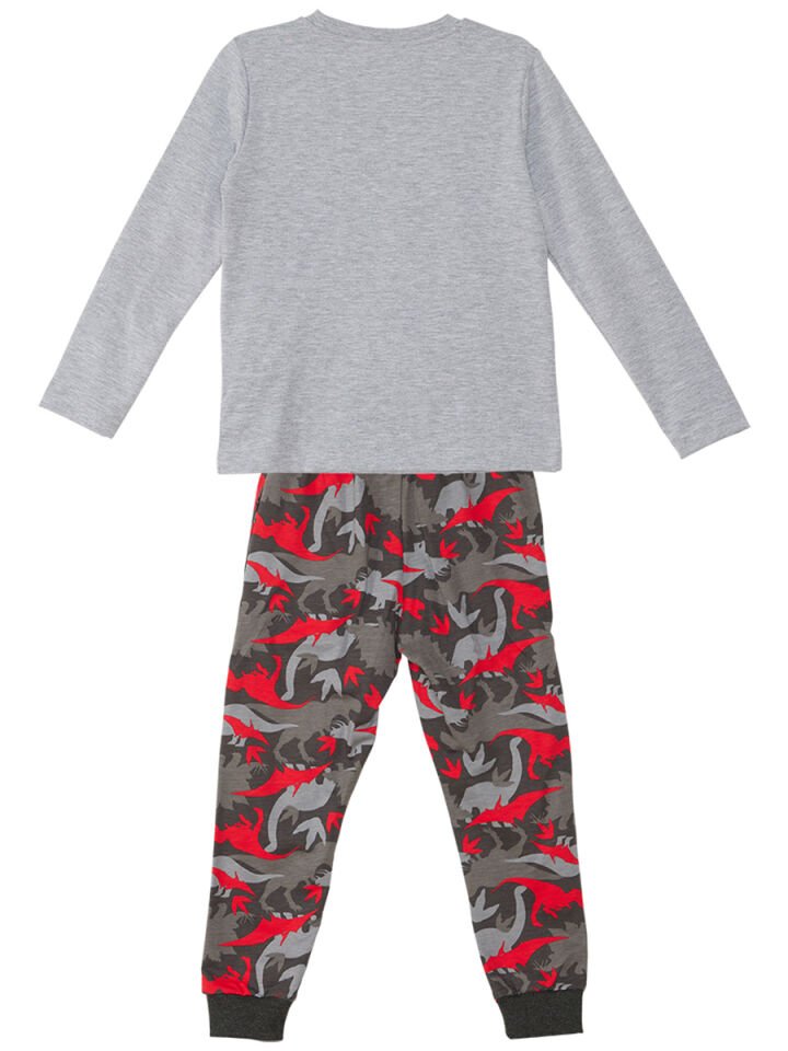 Triceratops Erkek Çocuk T-shirt Pantolon Takım 7 Y - Gri