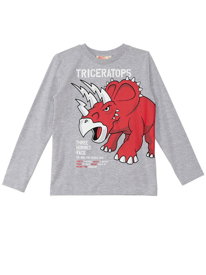 Triceratops Erkek Çocuk T-shirt Pantolon Takım 7 Y - Gri