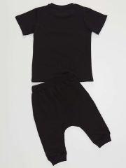 Maske Kaplan Erkek Çocuk T-shirt Kapri Şort Takım 4 Y - Siyah, Gri