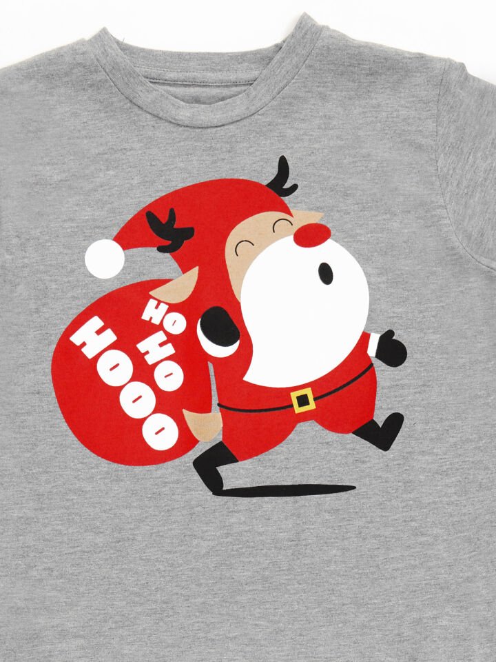Ho Ho Yılbaşı Erkek Çocuk T-shirt Pantolon Takım