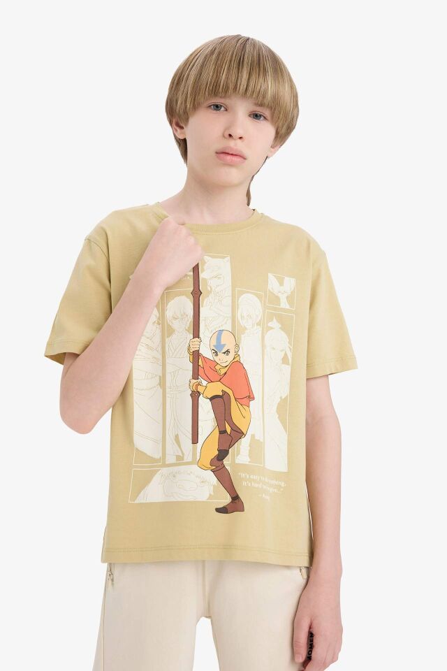 Erkek Çocuk Avatar the Last Airbender Bisiklet Yaka Kısa Kollu Tişört