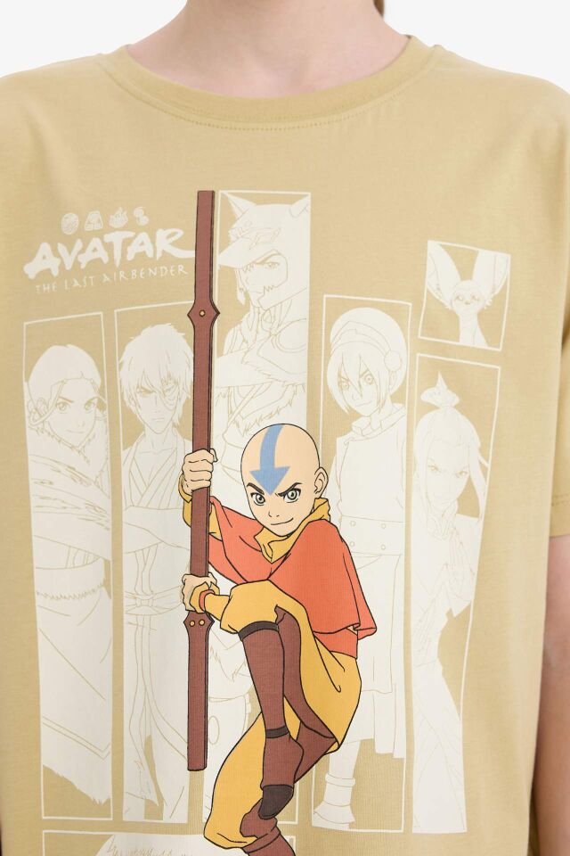Erkek Çocuk Avatar the Last Airbender Bisiklet Yaka Kısa Kollu Tişört