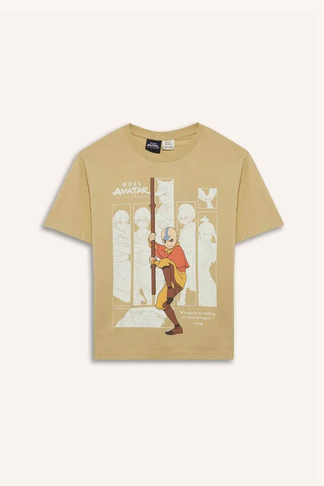 Erkek Çocuk Avatar the Last Airbender Bisiklet Yaka Kısa Kollu Tişört