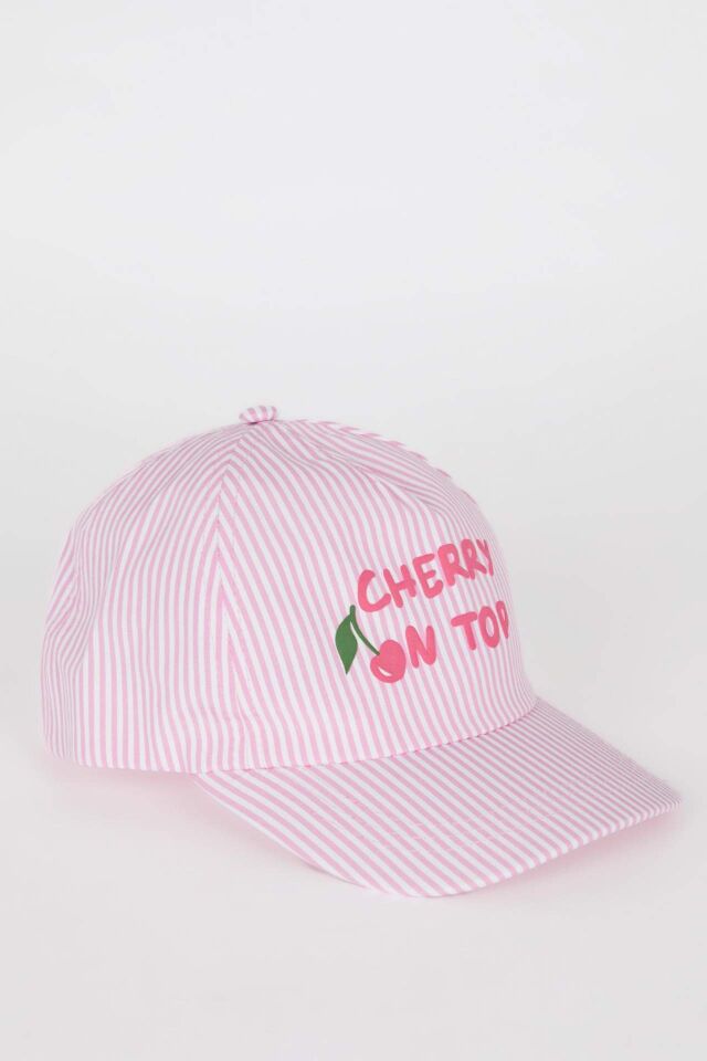 Kız Çocuk Çizgili Cap Şapka