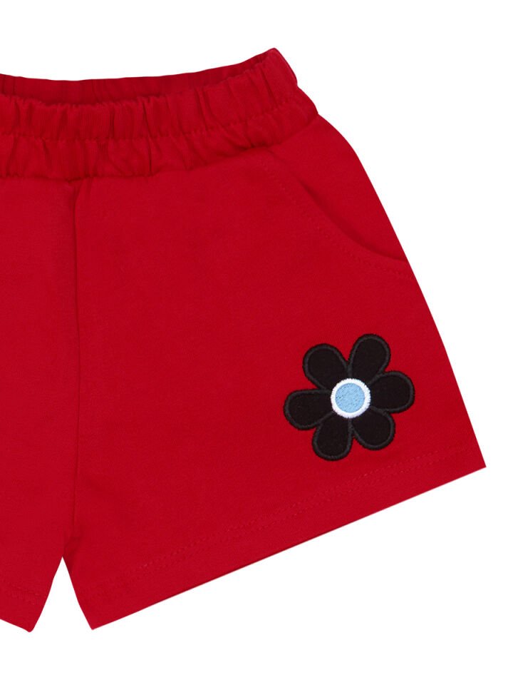 Bug Love Kız Çocuk T-shirt Şort Takım 4 Y - Kırmızı Beyaz