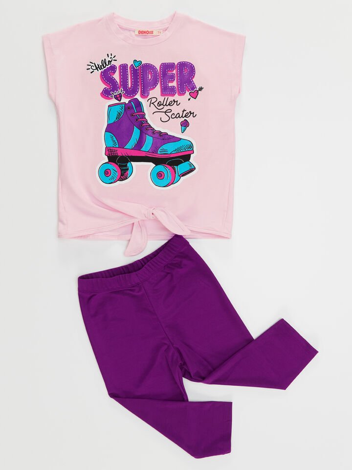 Super Roller Kız Çocuk T-Shirt Tayt Takım