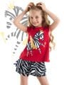 Balerin Zebra Kız Çocuk T-Shirt Şort Takım