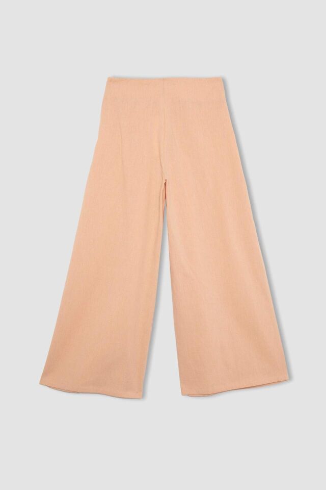 Kız Çocuk Wide Leg Geniş Bol Paça Pamuklu Pantolon