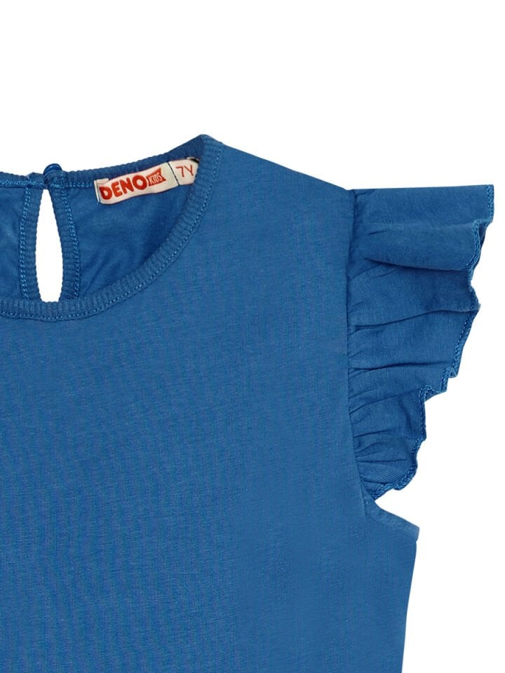 Süslü Tavşan Kız Çocuk Çiçekli Elbise