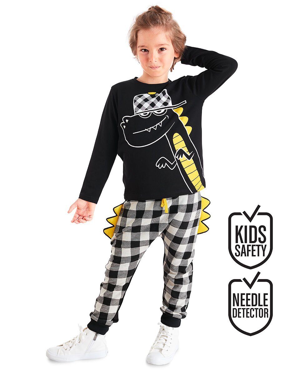 Rap Dino Erkek Çocuk T-shirt Pantolon Takım