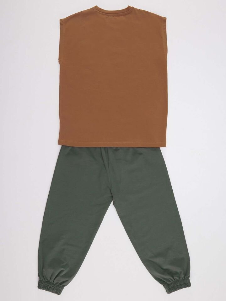 Kaplan Erkek Çocuk T-shirt Kapri Şort Takım