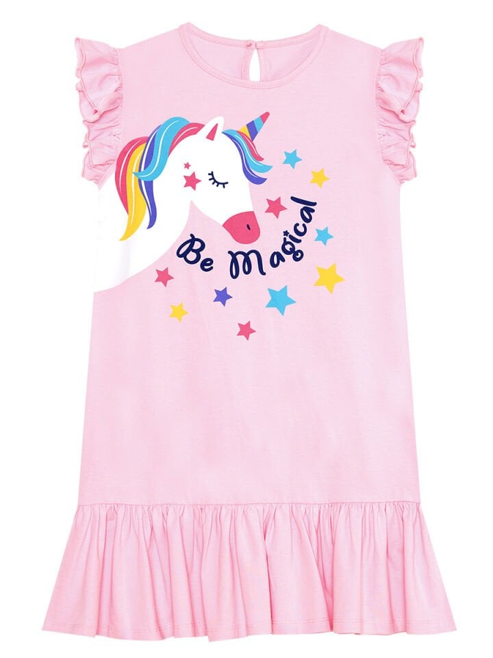 Unicorn Magic Kiz Çocuk Pembe Elbise