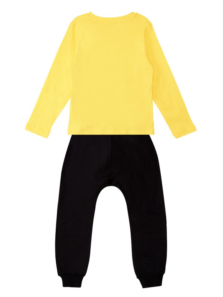 Whatsup Erkek Çocuk T-shirt Pantolon Takım 4 Y - Sarı, Siyah