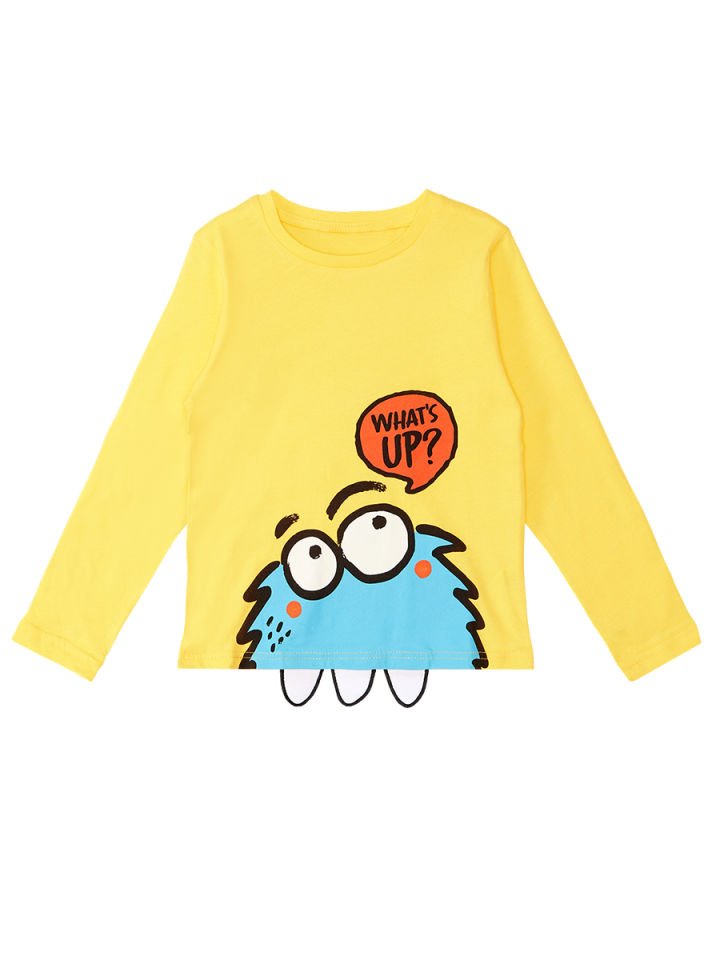 Whatsup Erkek Çocuk T-shirt Pantolon Takım 4 Y - Sarı, Siyah