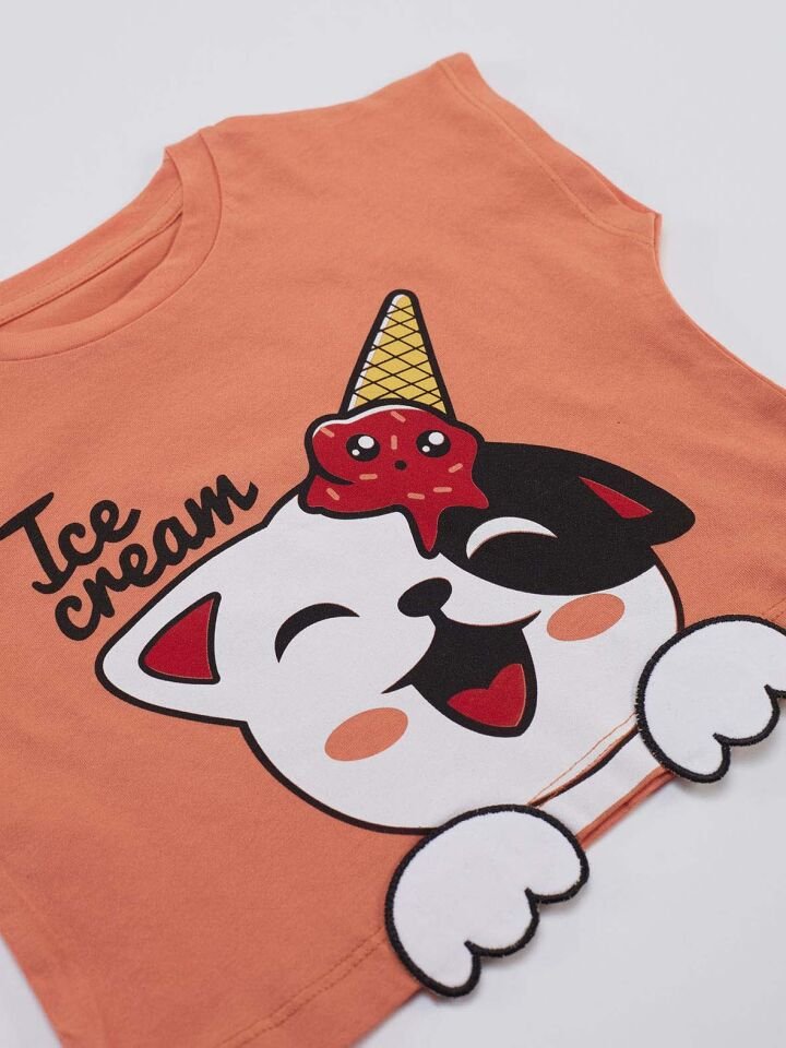 Upps Kız Çocuk T-Shirt Etek Takım 4 Y