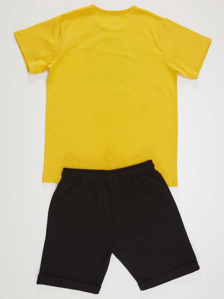 Sound Erkek Çocuk T-Shirt Şort Takım 5 Y - Sarı, Siyah