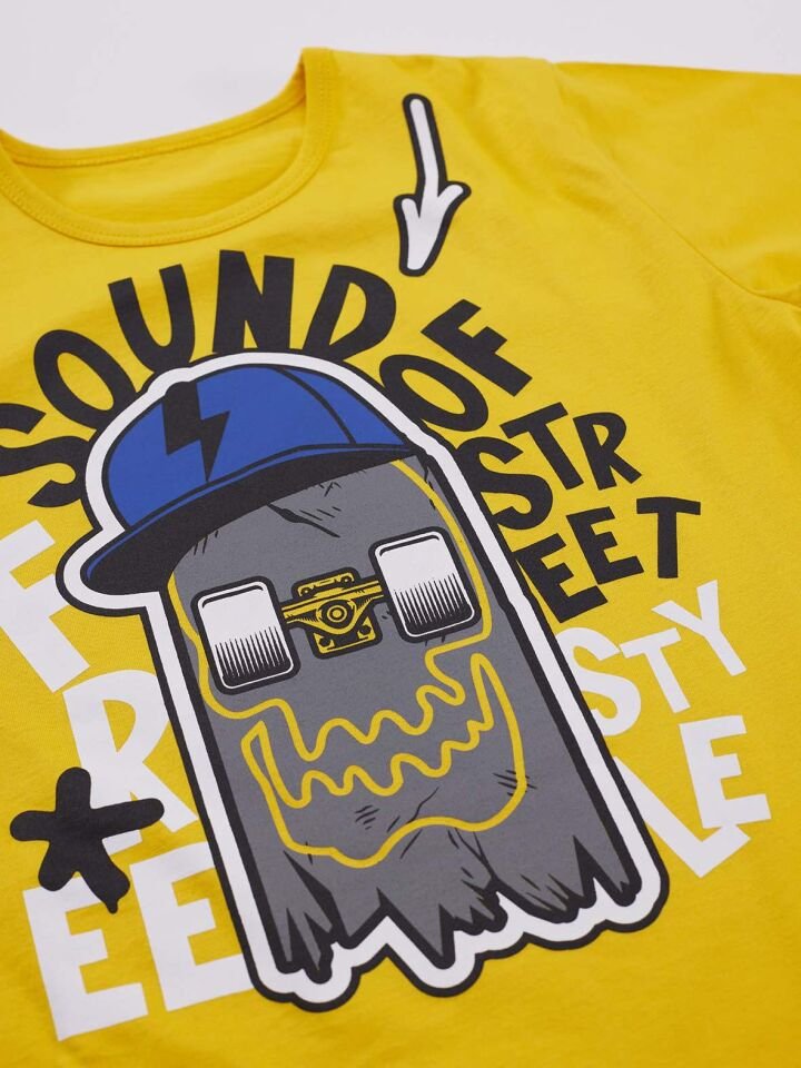 Sound Erkek Çocuk T-Shirt Şort Takım 6 Y - Sarı, Siyah