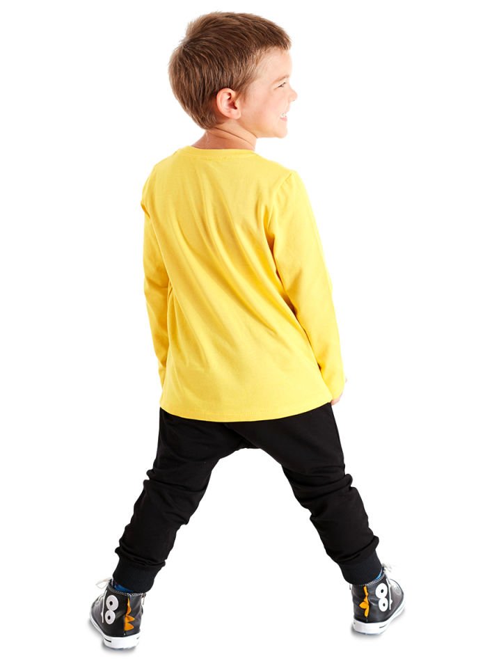 Whatsup Erkek Çocuk T-shirt Pantolon Takım 5 Y - Sarı, Siyah