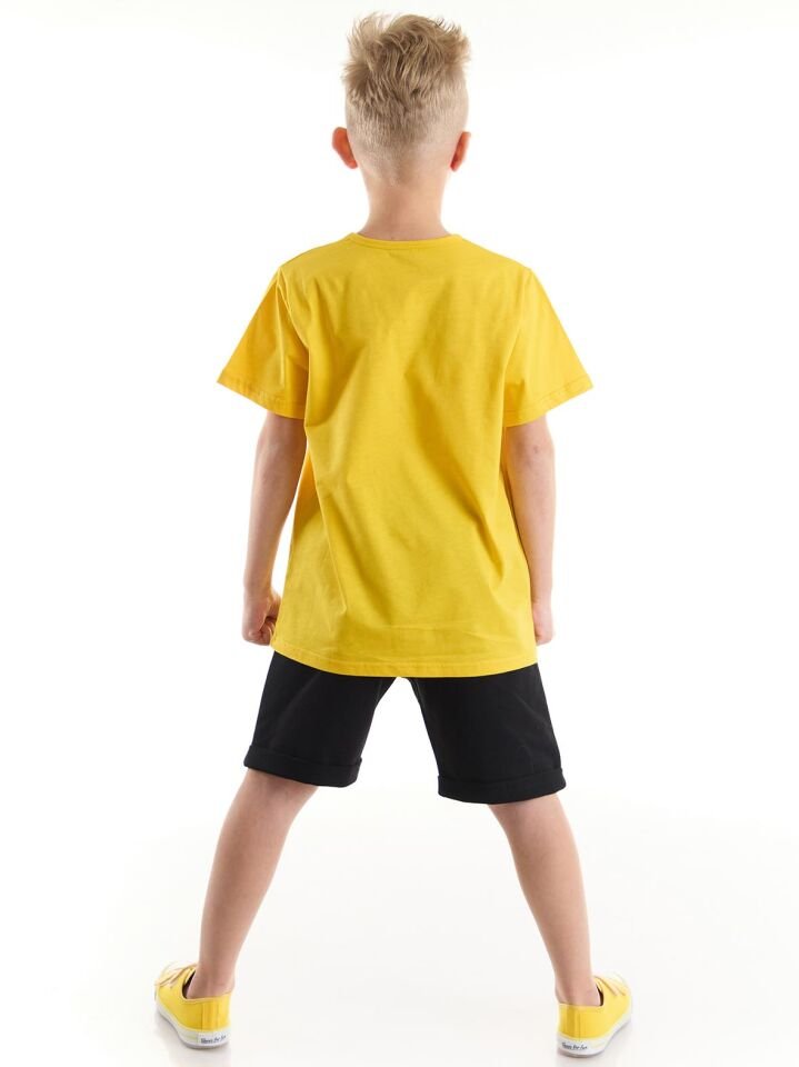 Sound Erkek Çocuk T-Shirt Şort Takım 7 Y - Sarı, Siyah