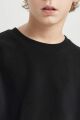 Erkek Çocuk Bisiklet Yaka Basic Düz Sweatshirt