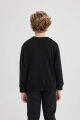 Erkek Çocuk Bisiklet Yaka Basic Düz Sweatshirt