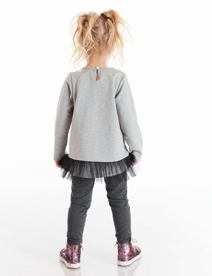 Cute Cat Kız Çocuk Tunik Tayt Takım