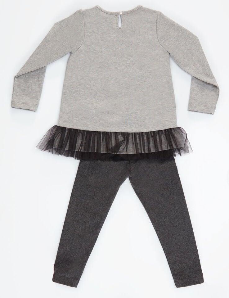 Cute Cat Kız Çocuk Tunik Tayt Takım