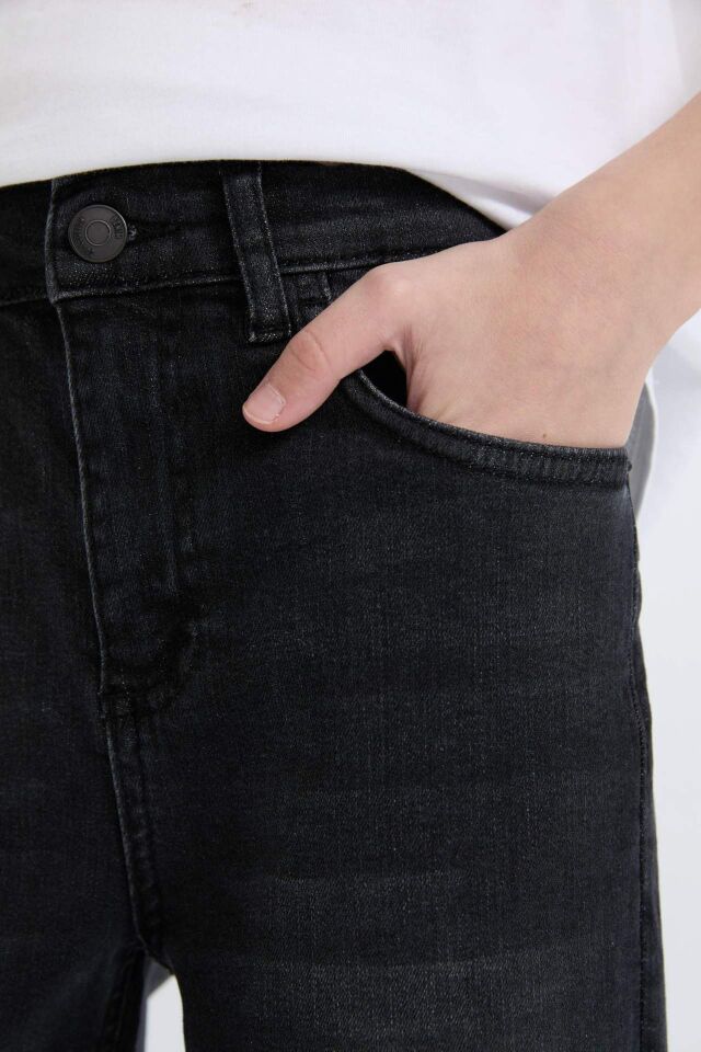 Erkek Çocuk Straight Fit Basic Düz Jean Pantolon