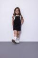 Kız Bebek Askılı Jean Elbise