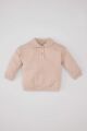 Kız Bebek Bebe Yaka İçi Yumuşak Tüylü Sweatshirt
