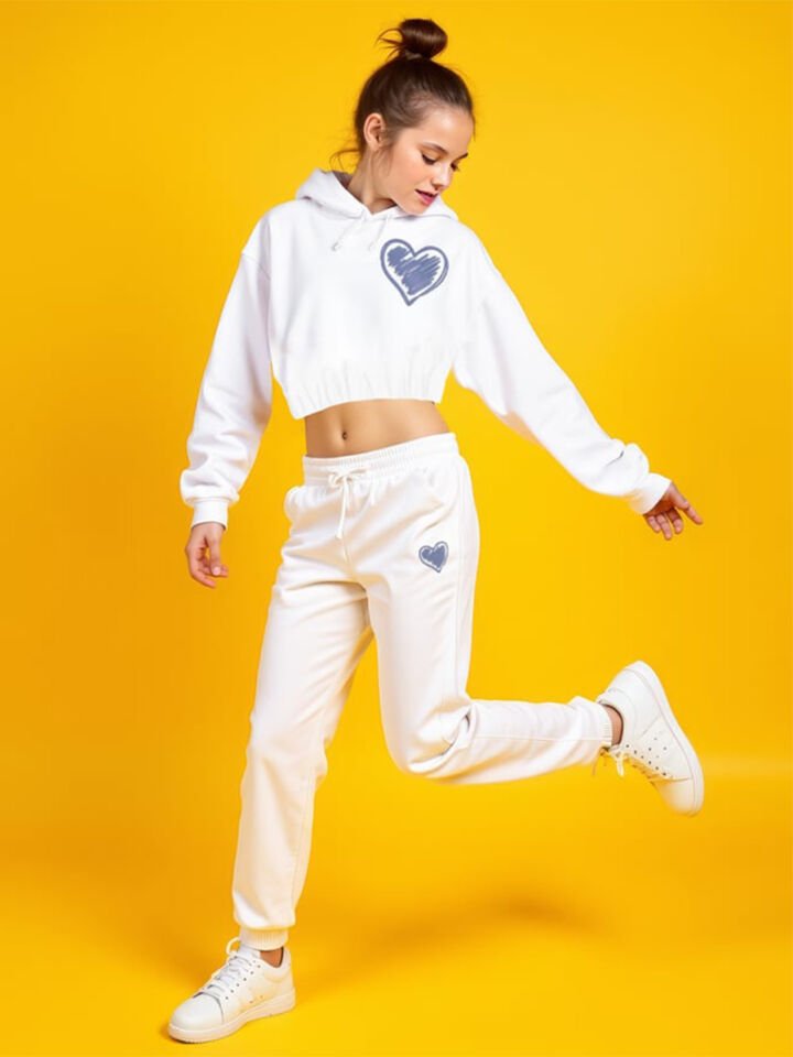 Gro Kız Çocuk Sweatshirt Eşofman Altı 2'li Takım 11-12Y - Ekru