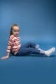 Kız Bebek Paperbag Duble Paça Jean Pantolon %100 Pamuk