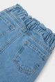 Kız Bebek Paperbag Duble Paça Jean Pantolon %100 Pamuk