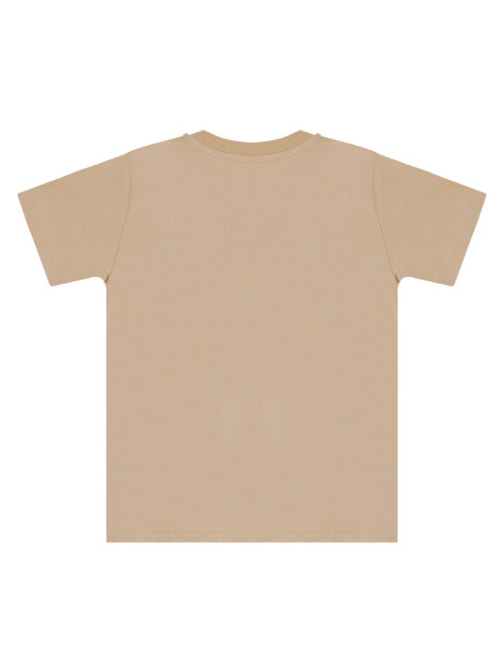 Komik Dino Erkek Çocuk T-shirt Kapri Şort Takım 3 Y - Bej, Siyah