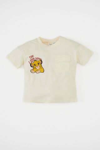 Erkek Bebek Disney Lion King Bisiklet Yaka Kısa Kollu Tişört