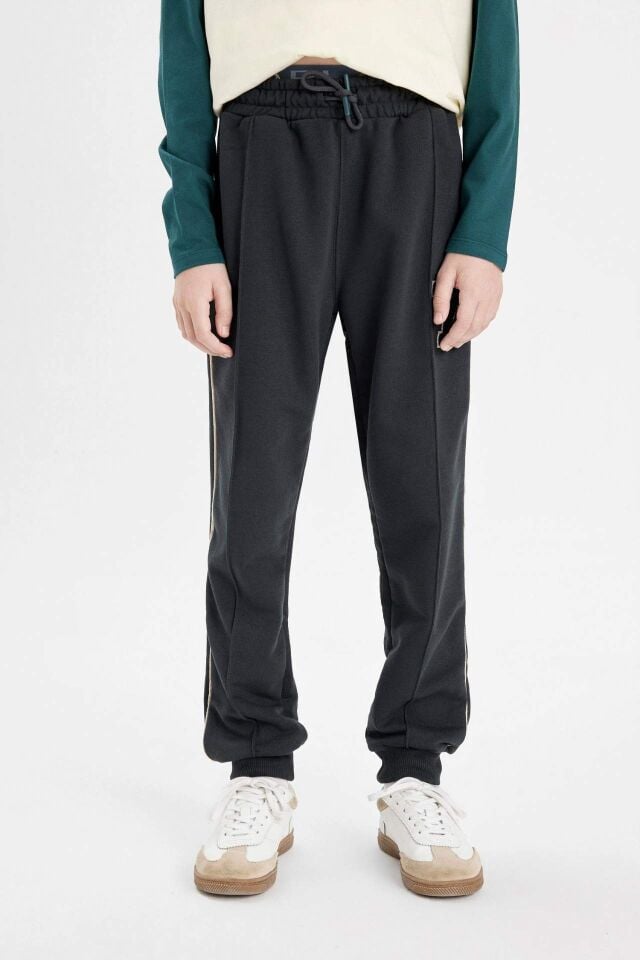 Erkek Çocuk Baskılı Beli Paçası Lastikli Cepli Jogger Okul Eşofman Altı