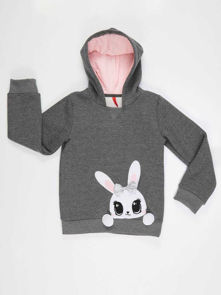 Şirin Tavşan Kız Çocuk Sweatshirt 4 Y - Gri