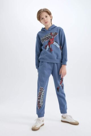 Erkek Çocuk 2'li Takım Marvel Comics Kapüşonlu Sweatshirt Beli Lastikli Eşofman Altı
