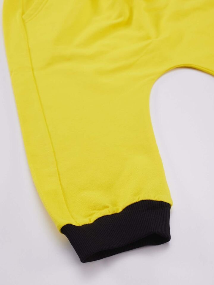 Lets Erkek Çocuk T-shirt Kapri Şort Takım 5 Y - Siyah, Sarı