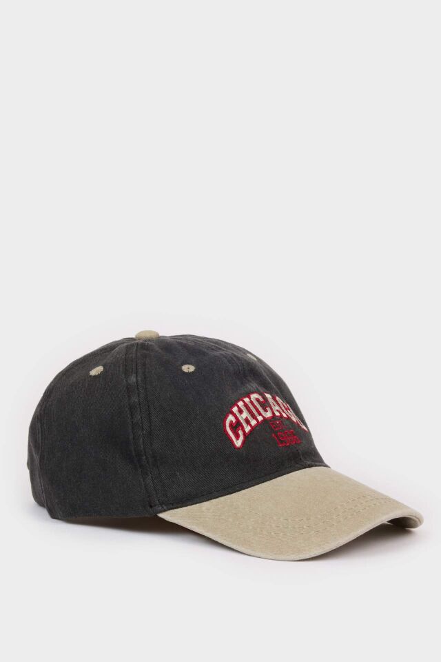 Erkek Çocuk Nakışlı Jean Cap Şapka