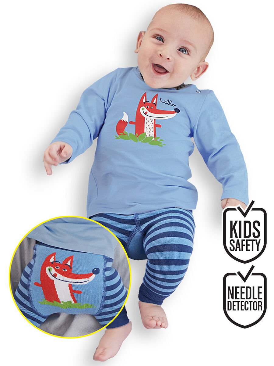 Tilki Erkek Bebek T-shirt Tayt-Pantolon Takım