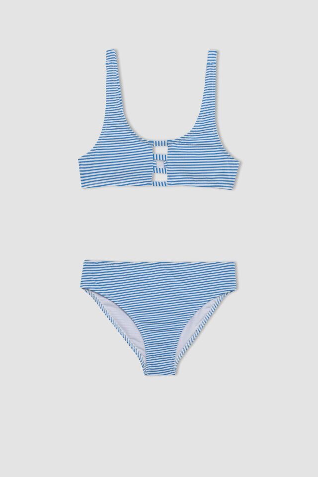 Kız Çocuk Çizgili Bikini Takımı 13/14 Yaş