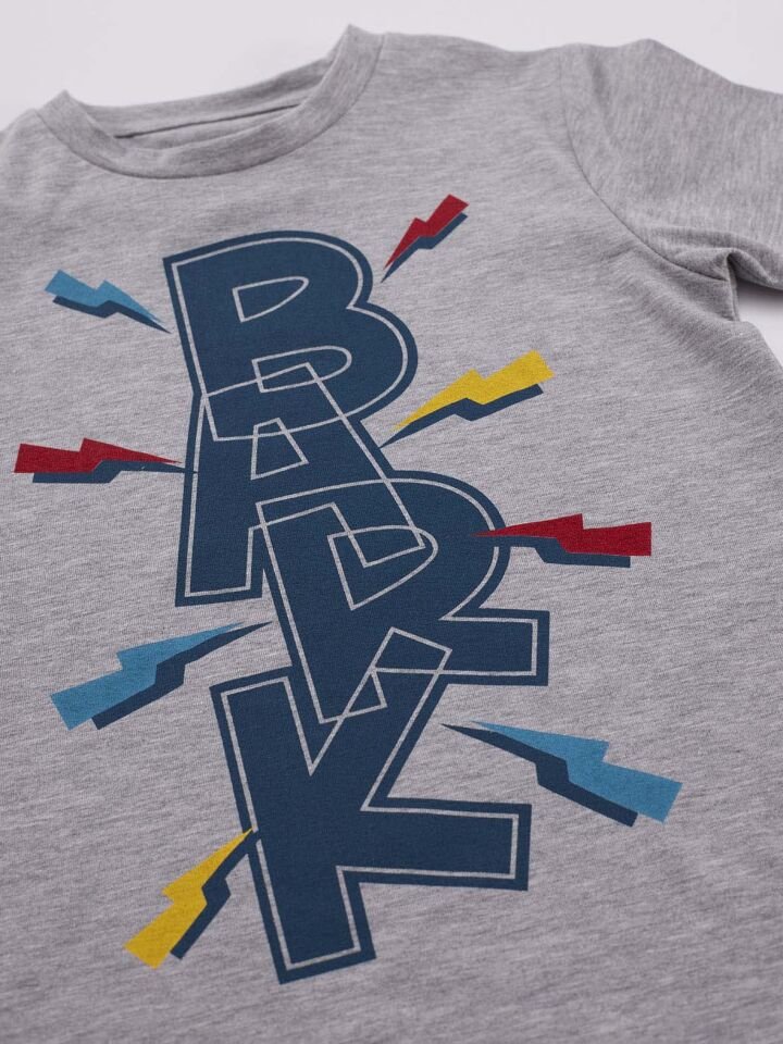 Bark Erkek Çocuk Gri T-Shirt Lacivert Şort Takım 4 Y - Lacivert, Gri